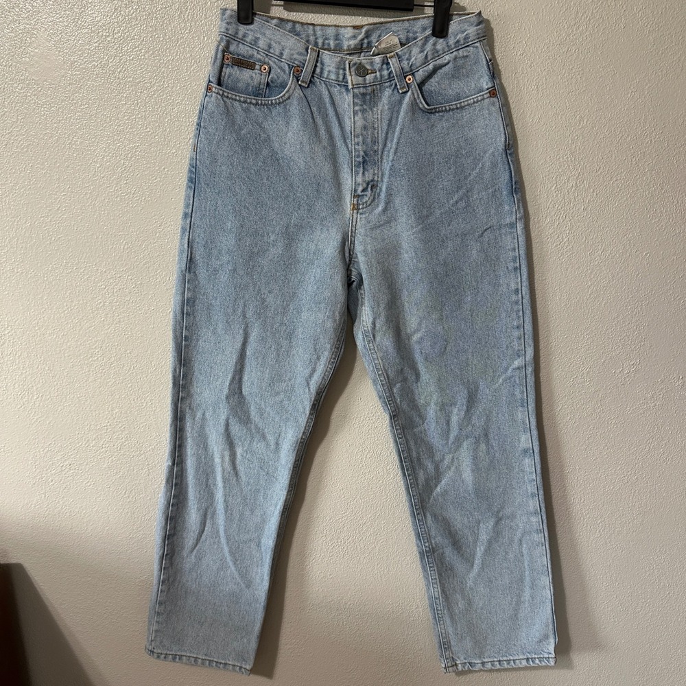 Vintage Calvin Klein Mom Jeans High Waist‎ Light Wash Denim Womens Size 10